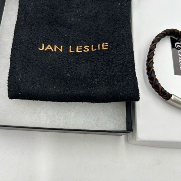 Men’s Jan, Leslie, braided leather bracelet - Picture 4 of 7